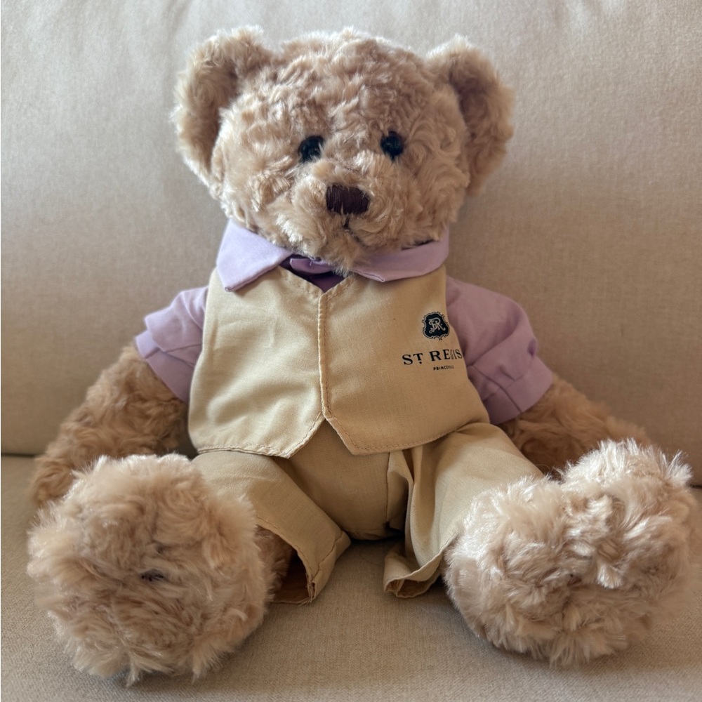St. Regis Collectible Teddy Bear in butler uniform / pageboy Princeville Hawaii